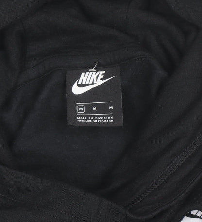 Nike Men's Black Pullover Hoodie Medium Logo Fleece Sweatshirt