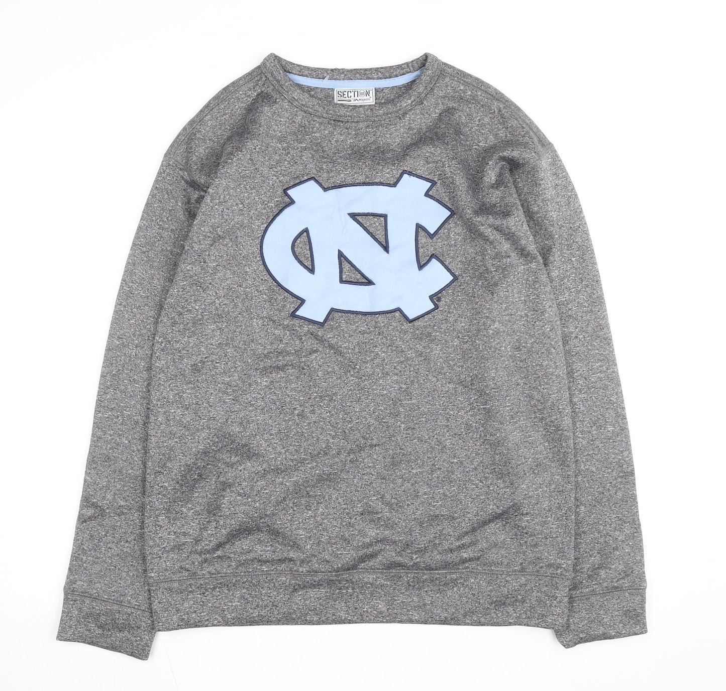 Majestic Section 101 Mens Grey Crew Neck Pullover Sweatshirt M