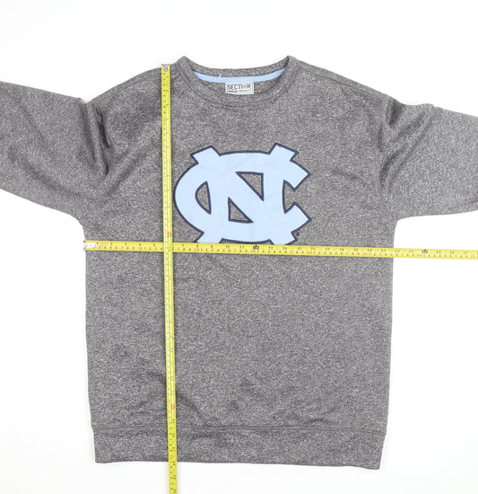 Majestic Section 101 Mens Grey Crew Neck Pullover Sweatshirt M