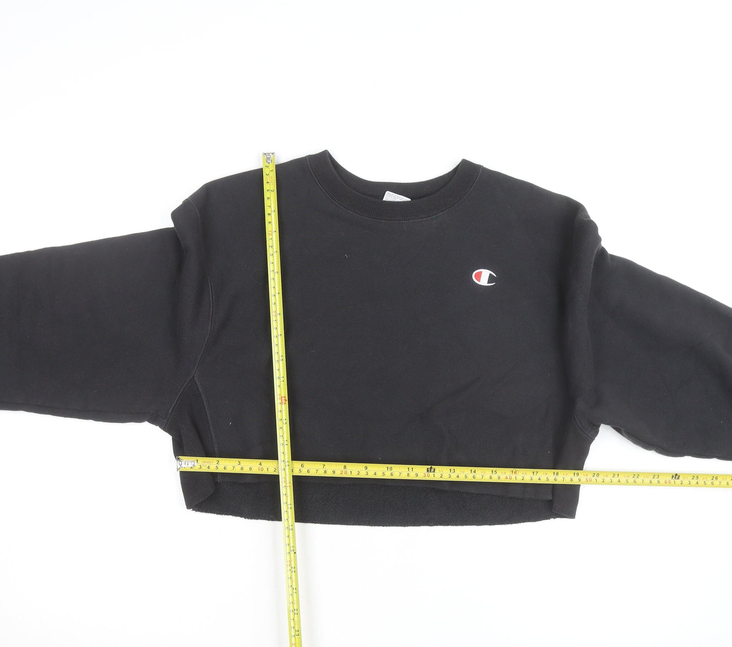 Champion Unisex Black Small Pullover Fleece Sweatshirt