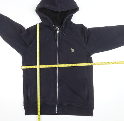 Paul Smith Men’s Blue Full Zip Hoodie Small Cotton Sweatshirt