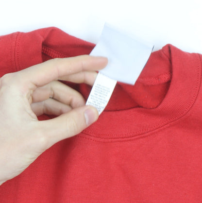 Champion Men's Red Ball State Pullover Crew Neck Sweatshirt L