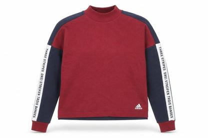 Adidas Women Burgundy & Navy Pullover Sweatshirt Size L