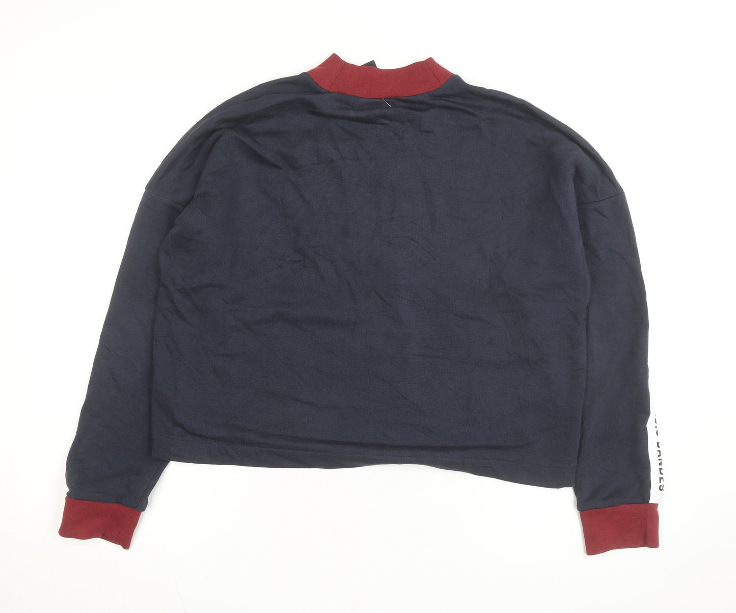 Adidas Women Burgundy & Navy Pullover Sweatshirt Size L