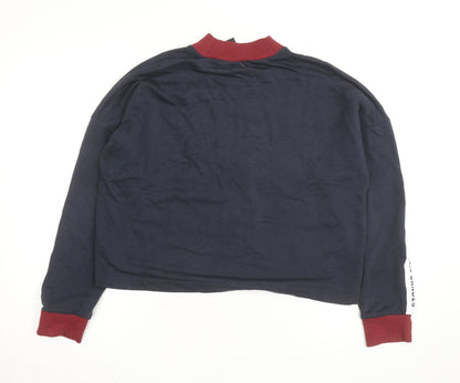 Adidas Women Burgundy & Navy Pullover Sweatshirt Size L