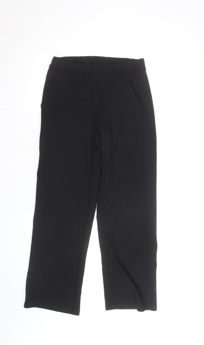 Saint and Sofia Women's Black Size 10 Straight Leg Stretch Trousers