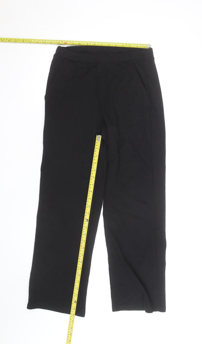 Saint and Sofia Women's Black Size 10 Straight Leg Stretch Trousers
