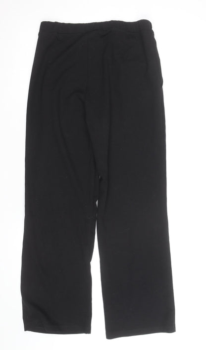 Saint and Sofia Women's Black Size 10 Straight Leg Stretch Trousers