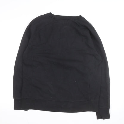 Champion Men's Black Pullover Sweatshirt Medium Embroidered Logo