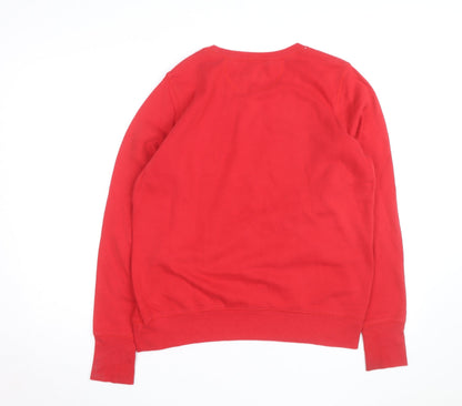 K Gear Men's Red Crew Neck Cotton Blend Pullover Sweatshirt Size L