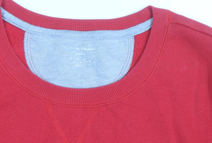 K Gear Men's Red Crew Neck Cotton Blend Pullover Sweatshirt Size L
