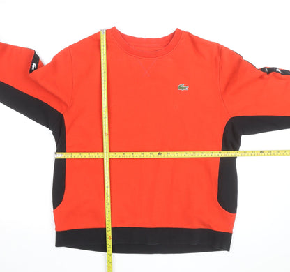Lacoste Sport Men's Red Regular Fit Crew Neck Sweatshirt Size L