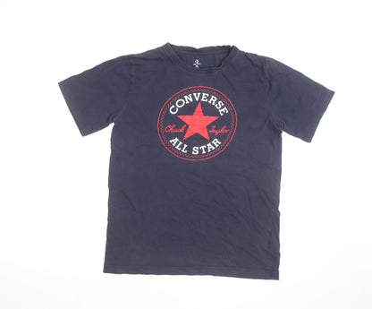 Converse Boys Blue Logo Graphic T-Shirt XL 13-15 Years Short Sleeve
