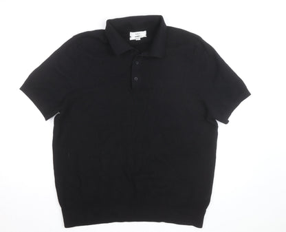 Marks and Spencer Men’s Black 2XL Cotton Polo Shirt