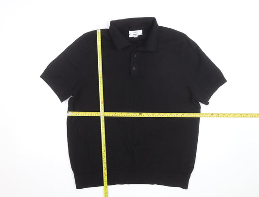Marks and Spencer Men’s Black 2XL Cotton Polo Shirt