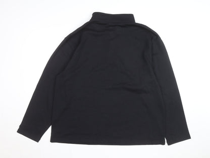 Champion Men Black XL Henley Sweatshirt CSUN Logo Cotton Blend