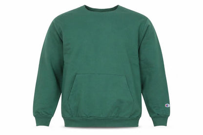 Champion Men's Green Pullover Sweatshirt L Regular Fit Crew Neck