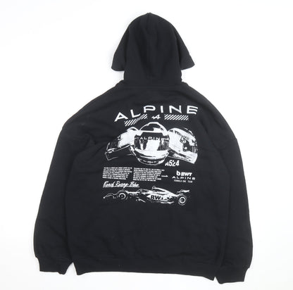 BWT Alpine Formula One Team Boys Black Pullover Hoodie 15-16 Years