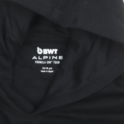 BWT Alpine Formula One Team Boys Black Pullover Hoodie 15-16 Years