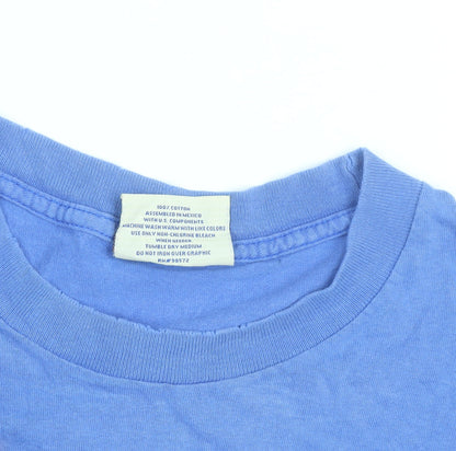 Steve & Barry’s Men Blue DUKE Long Sleeve Cotton Crew Neck Top XL