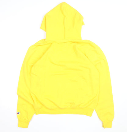 Champion Men's Yellow Delaware Pullover Hoodie M Graphic Fleece