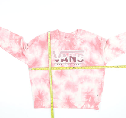 Vans Womens Pink Tie Dye Pullover Sweatshirt XS Cotton Casual