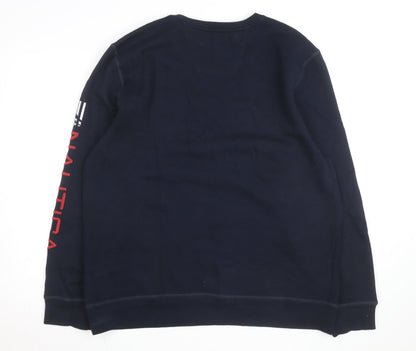 Nautica Men's Blue XL Pullover Sweatshirt Crew Neck Embroidered Logo