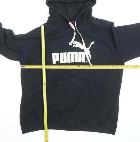 Puma Women Black Pullover Hoodie UK 16 DryCELL Logo Sweatshirt