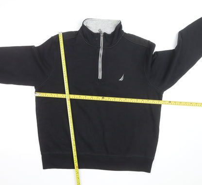 Nautica Men's Black 1/4 Zip Pullover Sweatshirt Size M