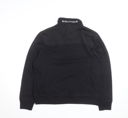 Nautica Men's Black 1/4 Zip Pullover Sweatshirt Size M