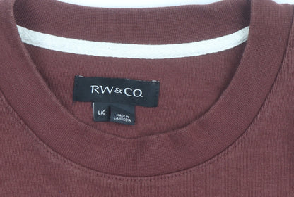 RW&CO Men’s Brown Crew Neck Pullover Sweatshirt Size L
