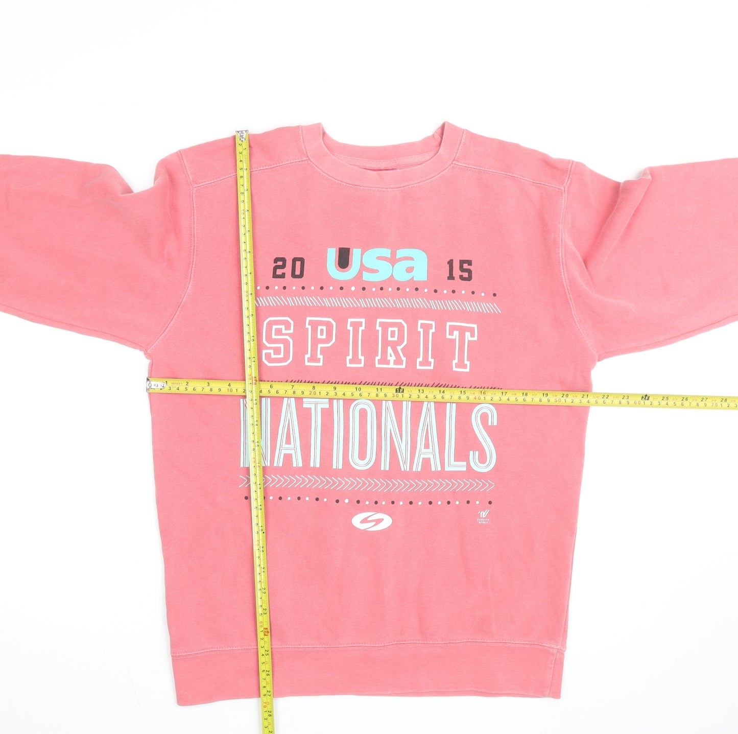 Comfort Colors Women's Pink USA Spirit Nationals Pullover Sweatshirt Size S