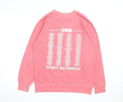 Comfort Colors Women's Pink USA Spirit Nationals Pullover Sweatshirt Size S