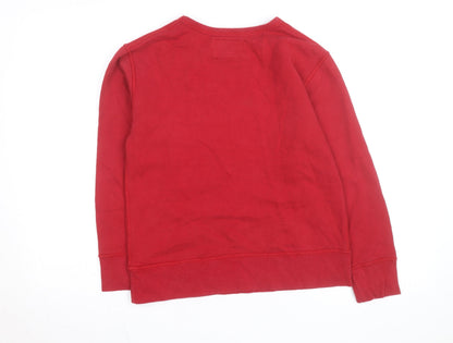 The Children's Place Boys Red Track & Field Graphic Crew Neck Sweatshirt 10-12 Years
