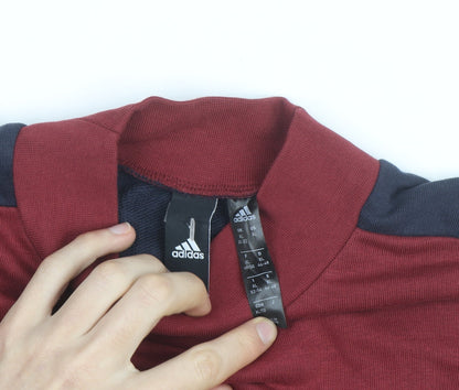 Adidas Women’s Burgundy & Navy Long Sleeve Sweatshirt XL Crew Neck