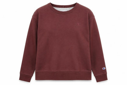 Champion Womens Burgundy Crew Neck Pullover Sweatshirt Size L
