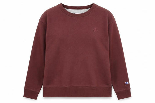 Champion Womens Burgundy Crew Neck Pullover Sweatshirt Size L