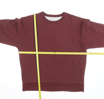 Champion Womens Burgundy Crew Neck Pullover Sweatshirt Size L
