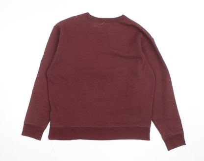 Champion Womens Burgundy Crew Neck Pullover Sweatshirt Size L