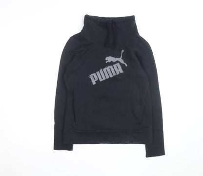 Puma Men's Black XS Pullover Sweatshirt High Neck Graphic Fleece