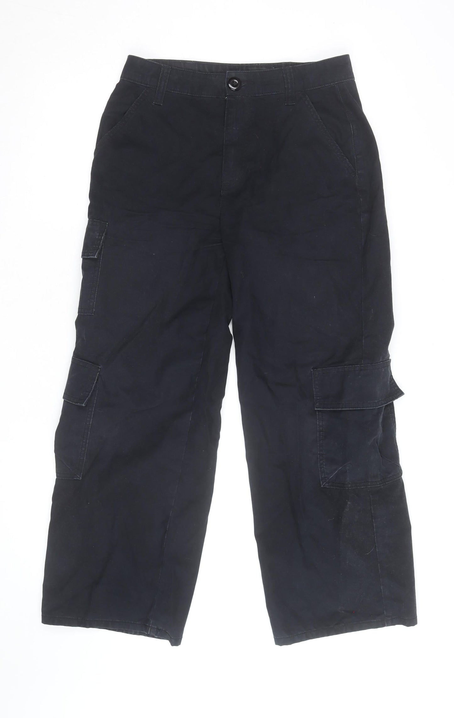 ASOS Women’s Black Petite Cargo Trousers Size 10 Cotton
