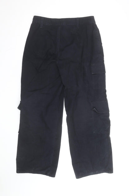ASOS Women’s Black Petite Cargo Trousers Size 10 Cotton