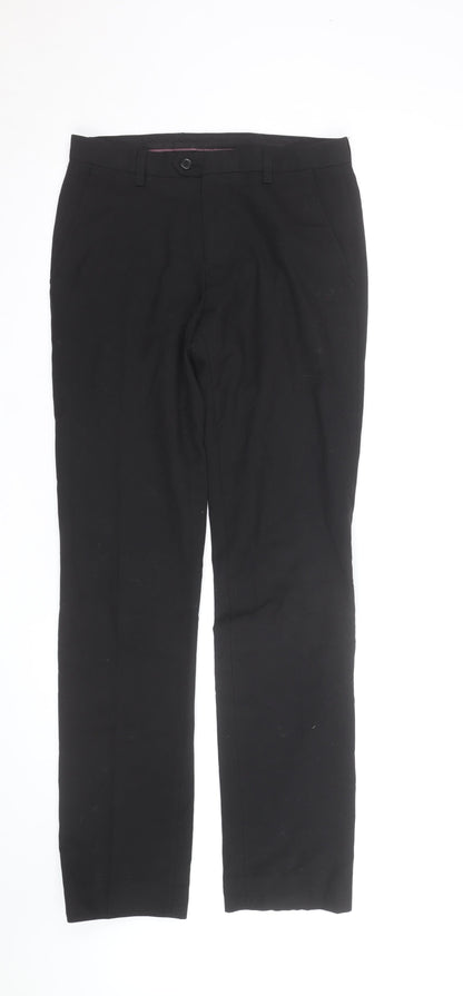 Next Women’s Black Straight Leg Work Trousers Size 10 Regular