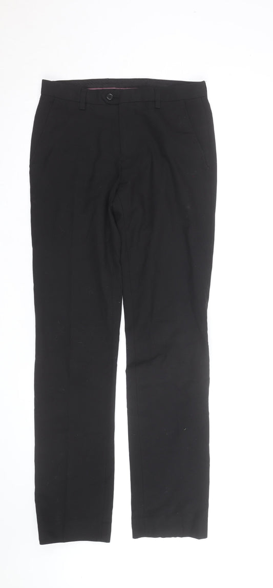 Next Women’s Black Straight Leg Work Trousers Size 10 Regular