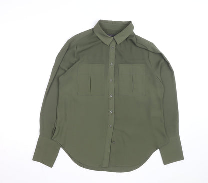 Marks and Spencer Women Green Size 10 Polyester Shirt