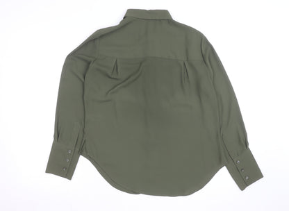 Marks and Spencer Women Green Size 10 Polyester Shirt