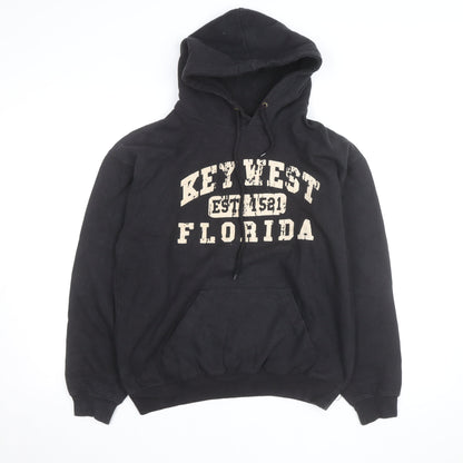 Pacific & Co Men's Black Pullover Hoodie Medium Key West Print
