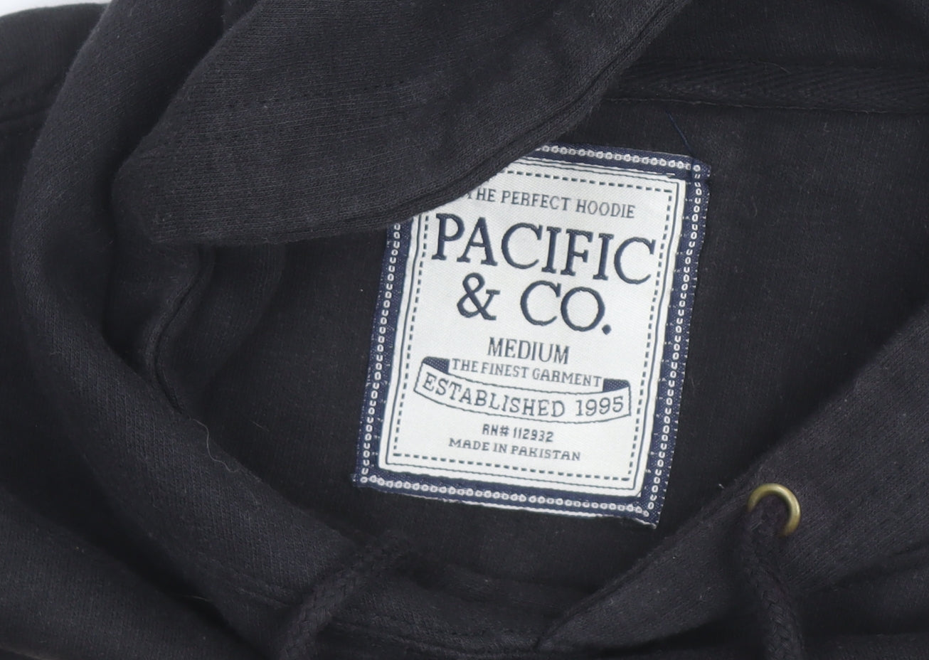 Pacific & Co Men's Black Pullover Hoodie Medium Key West Print