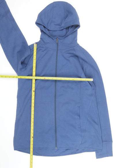 Tek Gear Men's Blue Full Zip Hoodie Size L Lightweight Cotton Blend