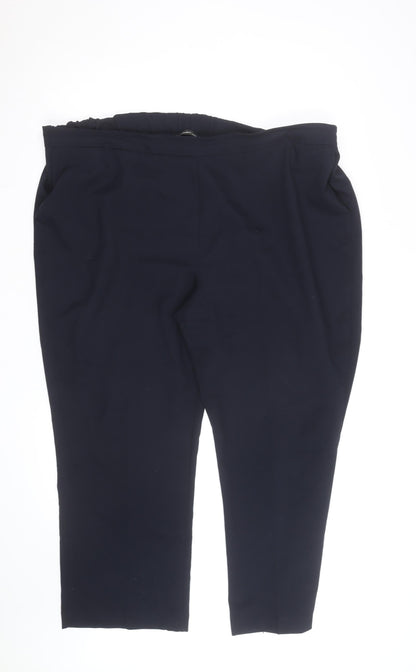 Bonmarché Women's Black Size 22 Straight Leg Easy Care Trousers
